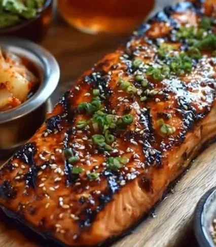 Korean Glazed Grilled Salmon